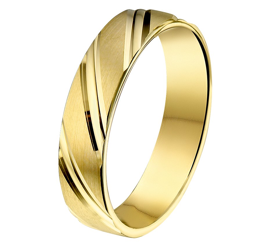 Ring A412 - 5 Mm - Zonder Steen 14K Geelgoud