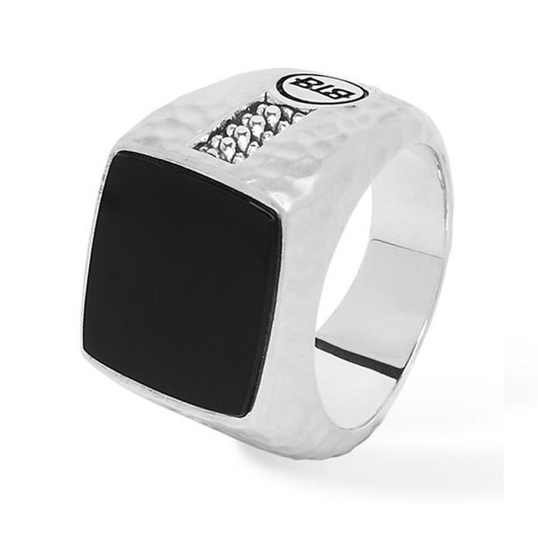 Image of Buddha to Buddha 051 Ring Tangguh Signet Onyx Maat 17 91404