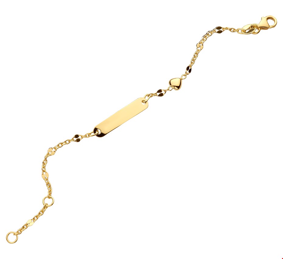 Graveerarmband Hart Plaat 4,0 Mm 11 - 13 Cm