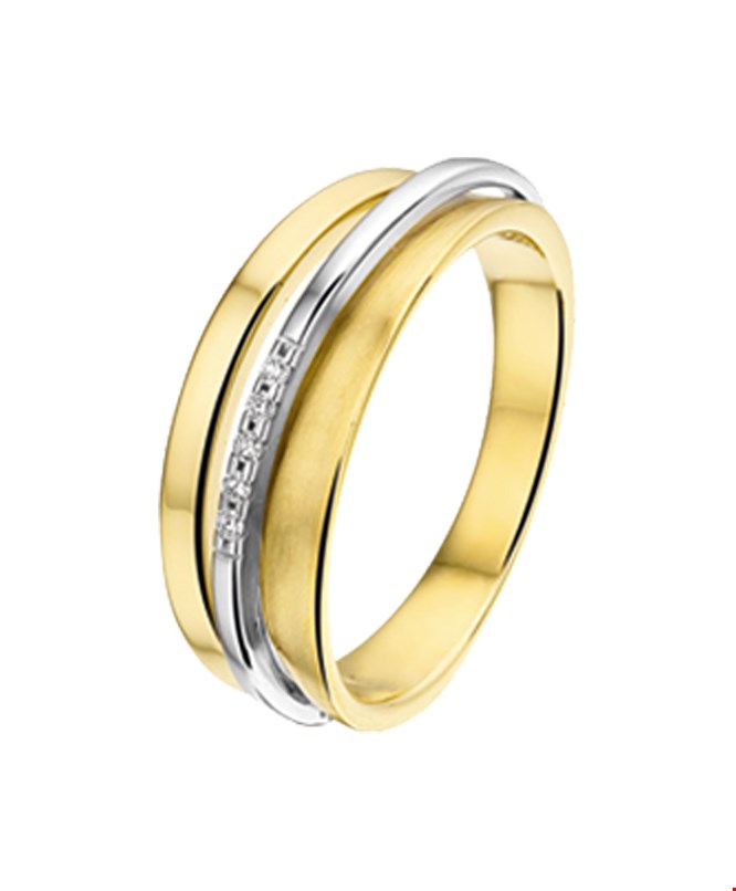 TFT Ring Diamant 0.03ct H SI Bicolor Goud