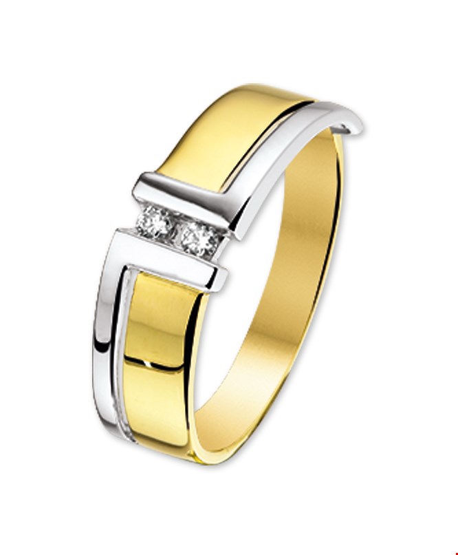 TFT Ring Zirkonia Bicolor Goud