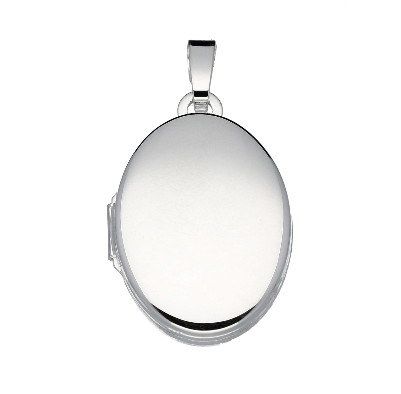 Image of Glow 145.0028.00 Medaillon Ovaal glad zilver 14 x 21 mm 8280