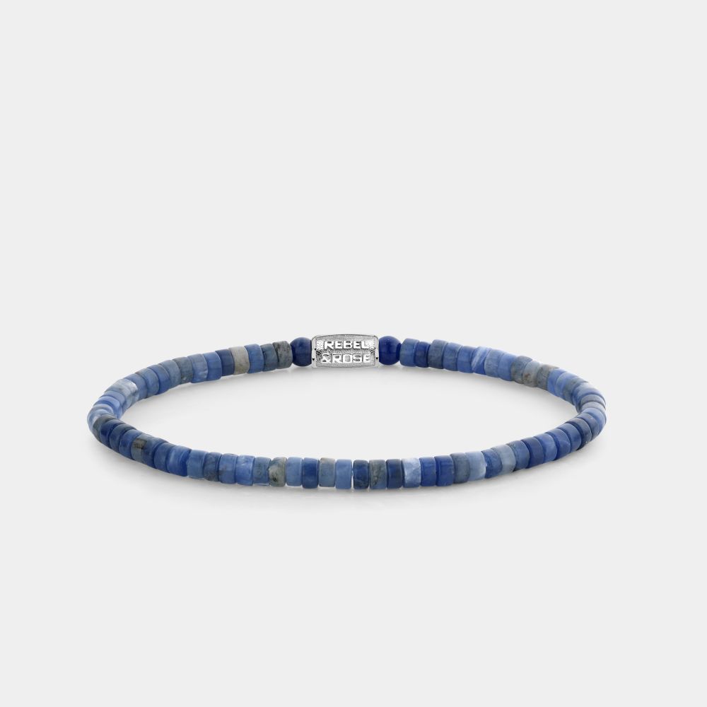 Rebel and Rose RR-40080-S Armband Slices Midnight Blue 4 mm