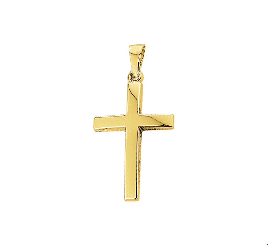 The Jewelry Collection Hanger Kruis - Geelgoud (14 Krt.)