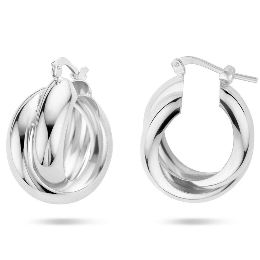 Oorringen Ringen zilver 10,5 x 25 mm