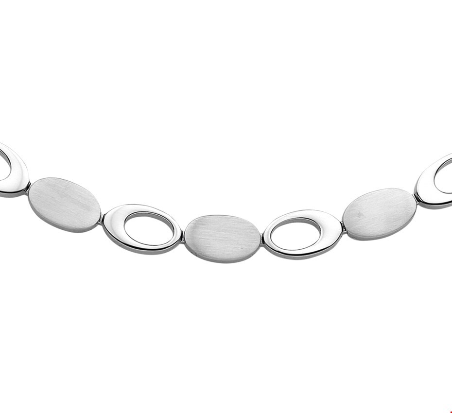 TFT Collier Staal Poli/mat 8 mm 42 + 3 cm