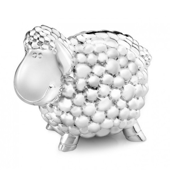 Zilverstad 6070261 Spaarpot Schaap verzilverd gelakt