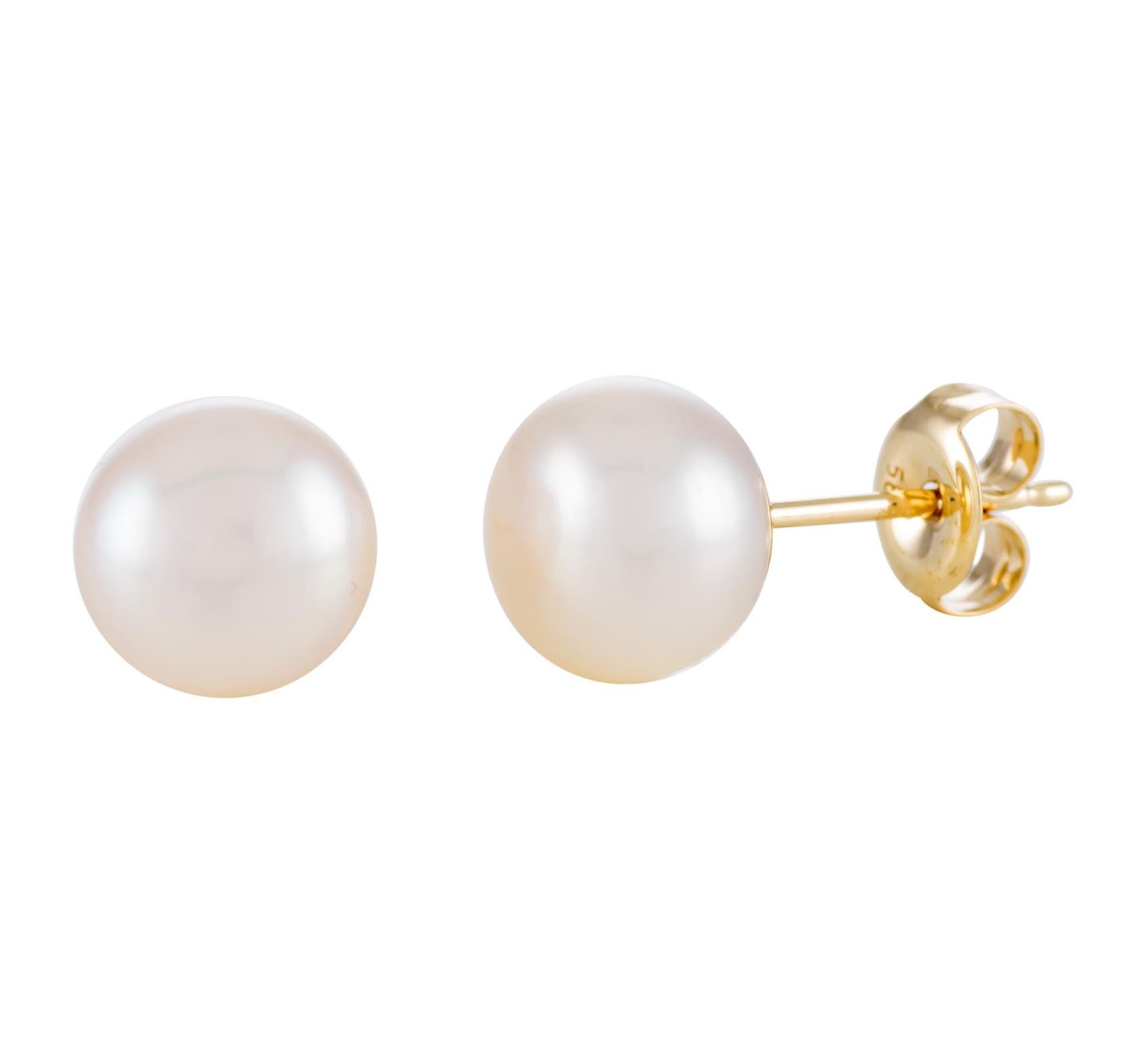 Glow Gouden Oorbellen button met zoetwaterparel 7,5 mm 206.0304.75