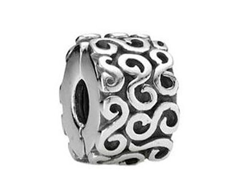 Pandora bedel Clip-stopper zilver 'Krulletjes' 790338