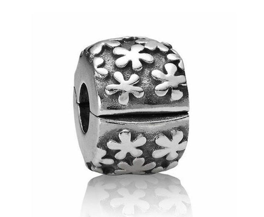 Pandora bedel Clip-stopper zilver 'Bloemen' 790533