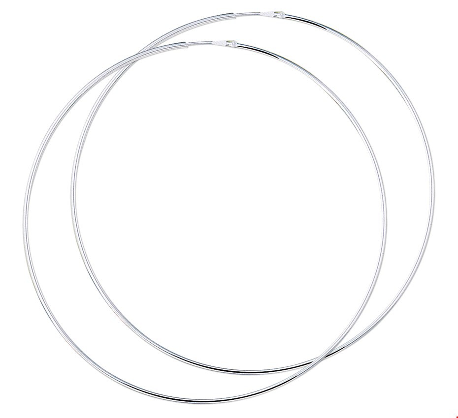 Creolen Ronde Buis Zilver Glanzend 1.7 mm x 84 mm