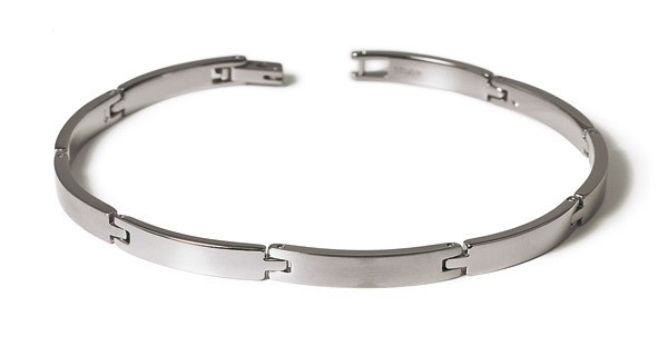Boccia 0319-03 Armband titanium zilverkleurig 20 cm
