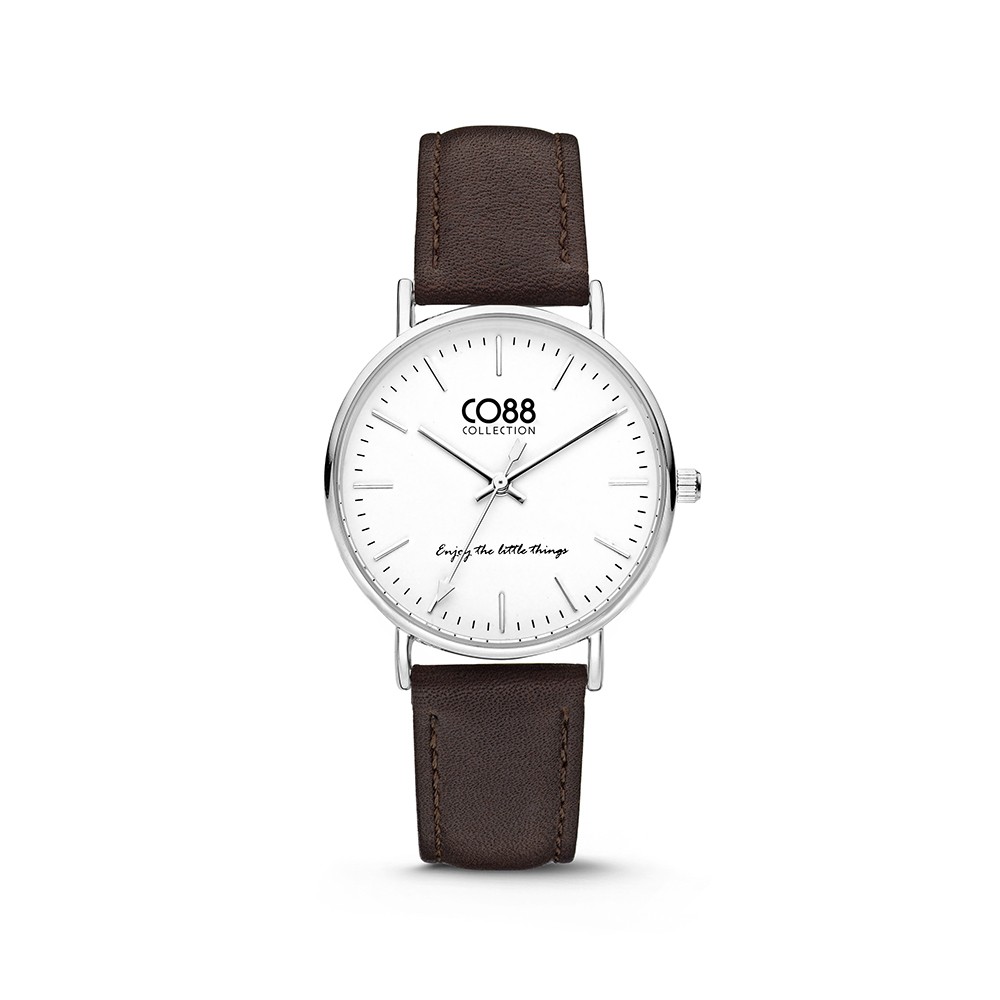 CO88 Collection 8CW-10004 - Horloge - Leer - donker bruin - 36 mm