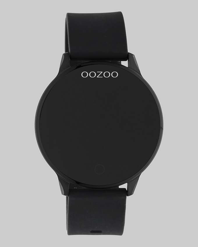 OOZOO Smartwatch Q00115 staal/rubber zwart 43 mm