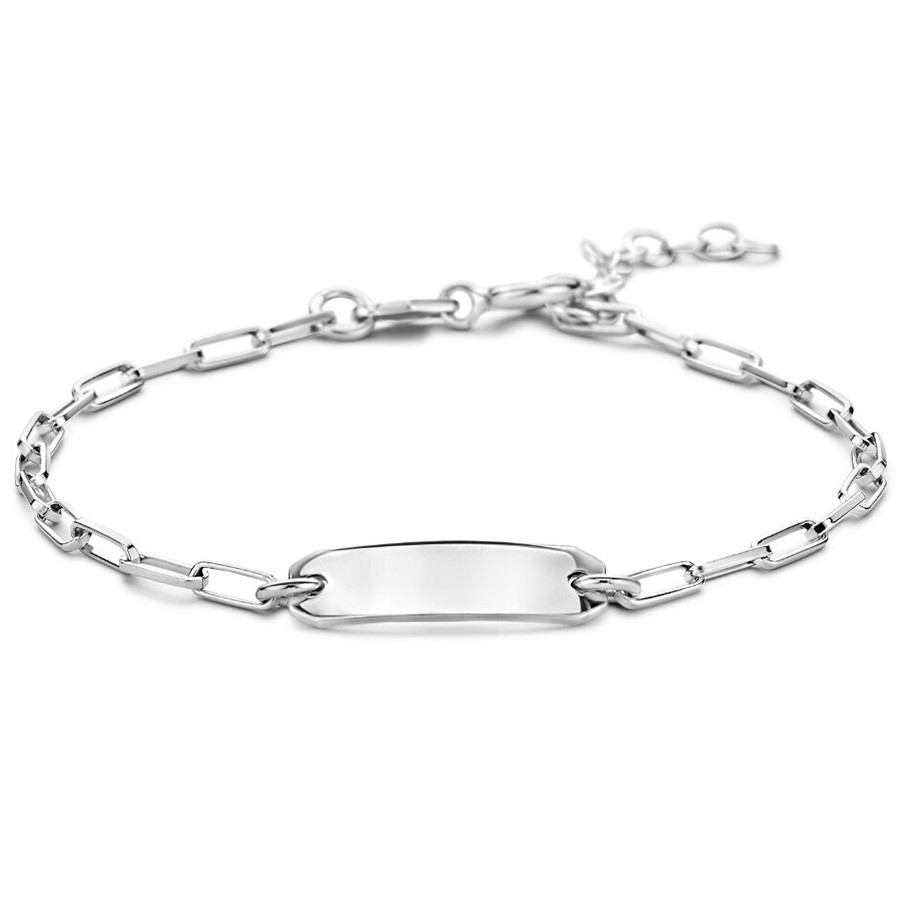 Armband Graveerplaatje 5 mm zilver 16-18 cm