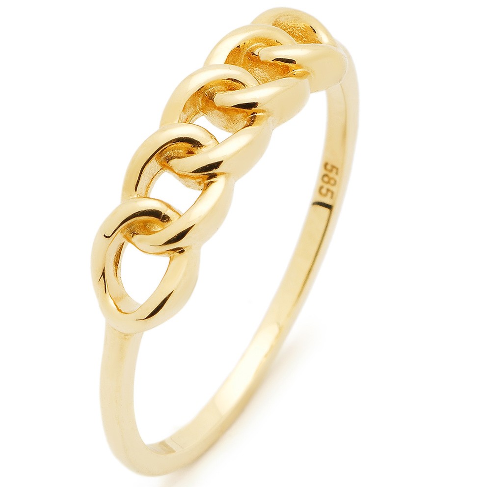 Glow 214.0681 Ring Open Schakels geelgoud
