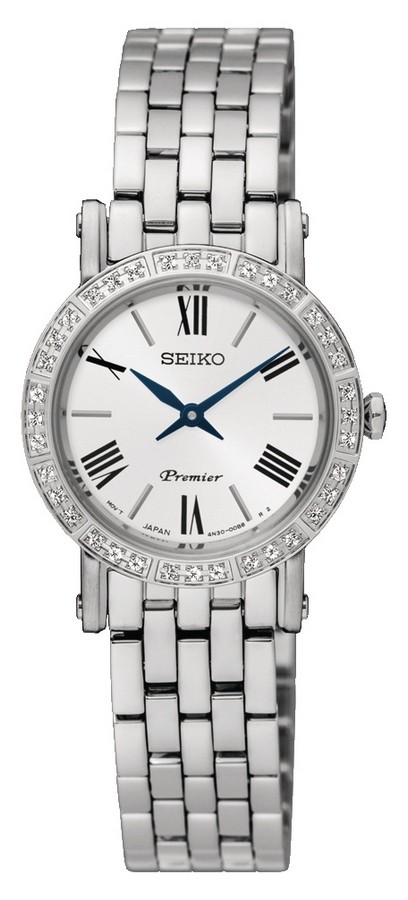 Seiko Premier Dameshorloge Zilverkleurig met diamant SWR023P1