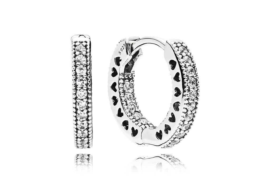 Pandora Oorbellen Klapcreolen Cubic Zirconia 296317CZ