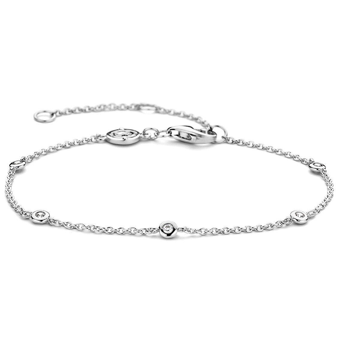TI SENTO-Milano 2974ZI Armband zilver-zirconia wit 16-20 cm