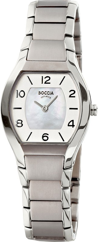 Boccia 3174-01 Horloge Titanium zilverkleurig-parelmoer 27 mm