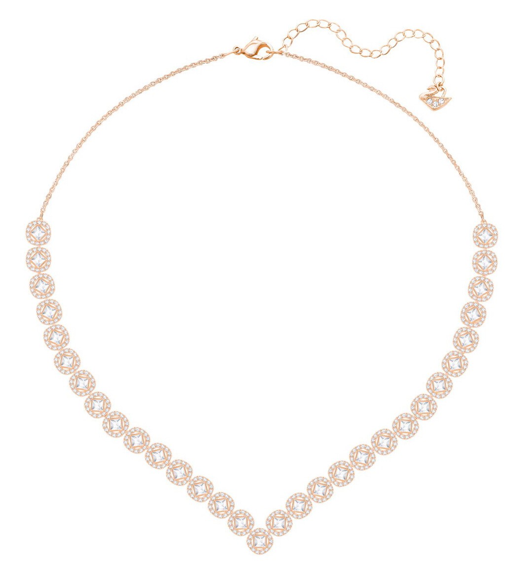 Swarovski Ketting Angelic Square Large White-Rosegold 5351308