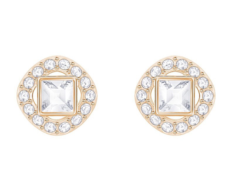 Swarovski Oorbellen 'Angelic Square' White/Rosegold 5352049