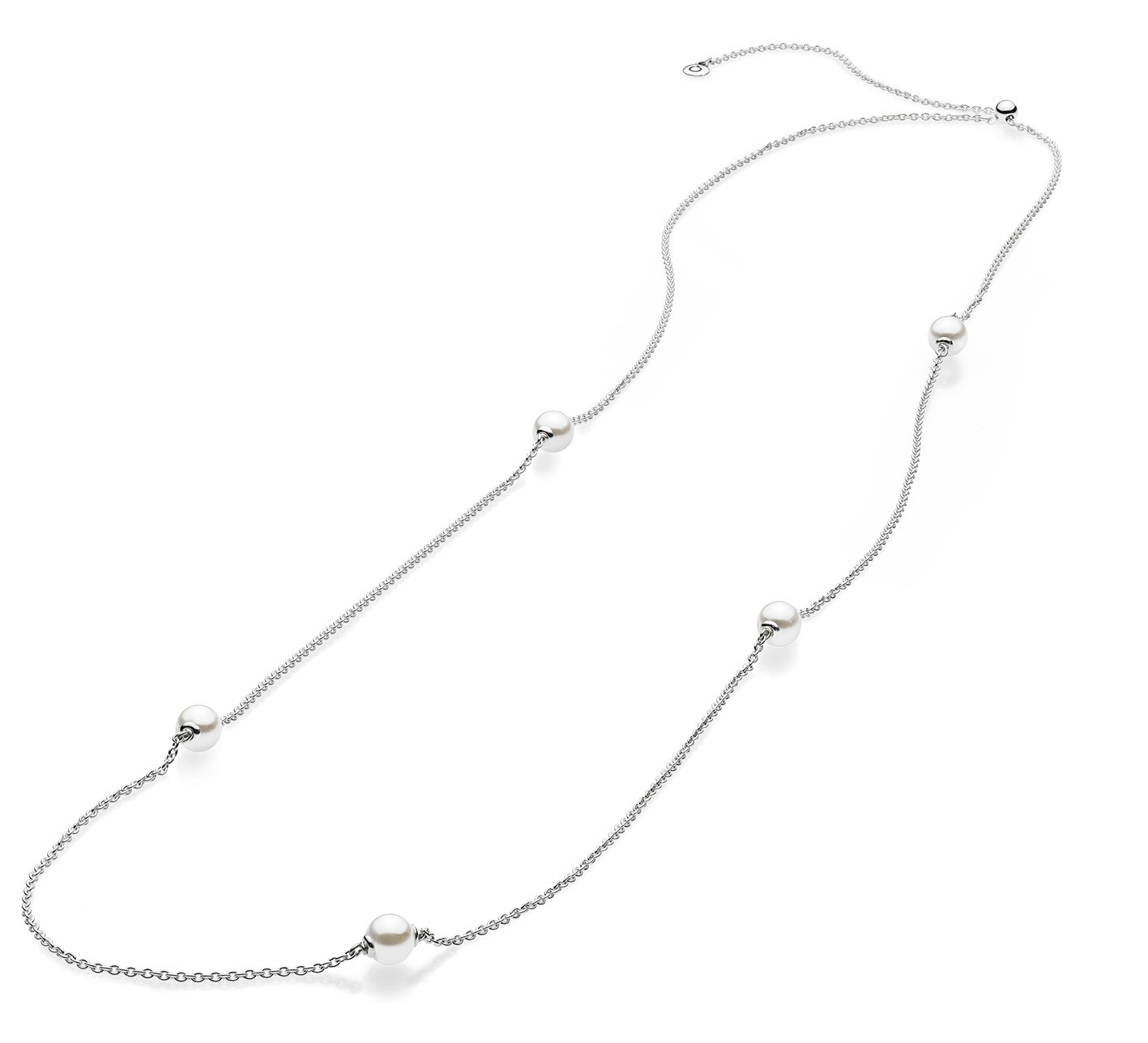 Cumulatief Aanpassingsvermogen Orkaan Pandora verstelbare Ketting zilver 'Sierlijke Droplets' 80 cm 590539WCP-80  - Timefortrends