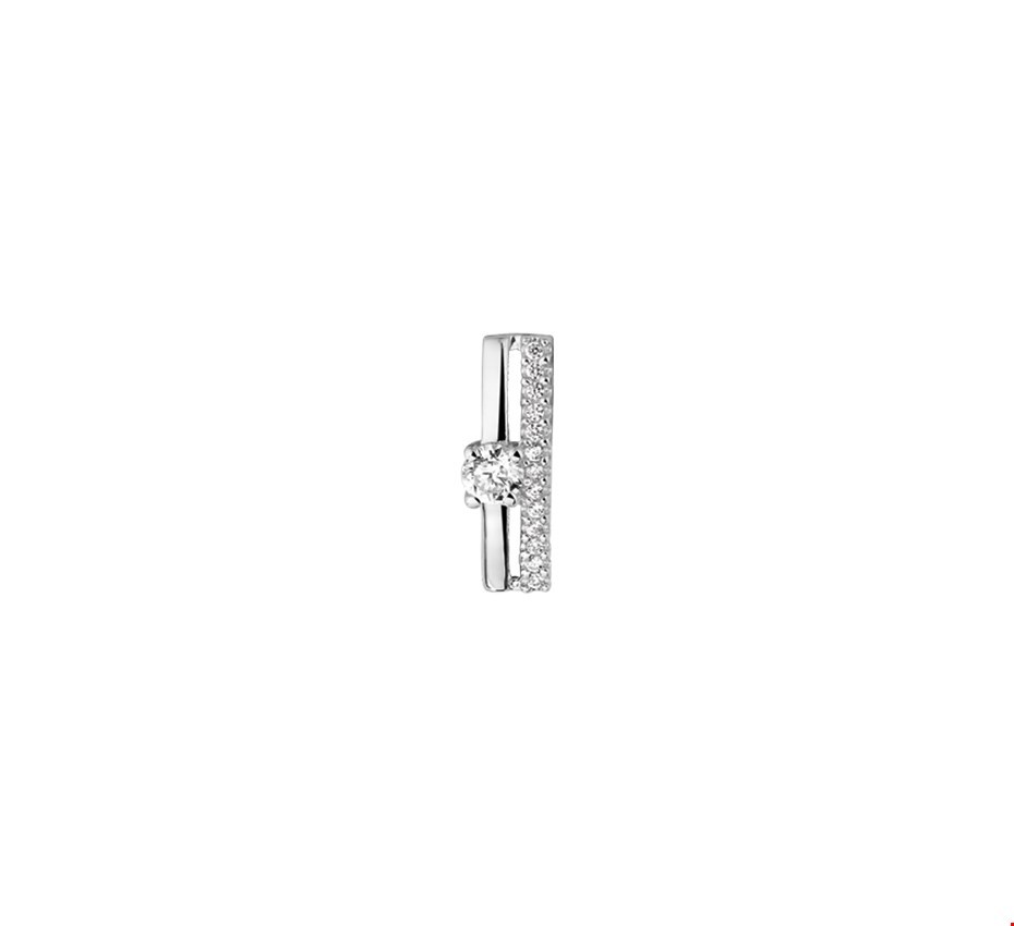 TFT Hanger Zilver gerhodineerd Zirkonia 15 x 5 mm