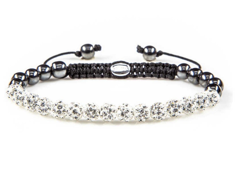 Karma Armband Spiral White Crystal XS 82087