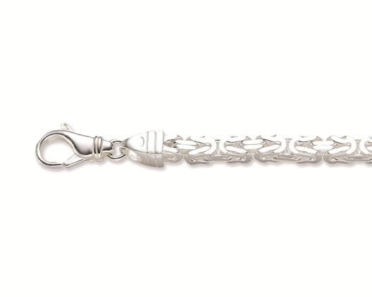 Gents Ketting zilver koningsschakel 50 cm x 5 mm 102.0037.50