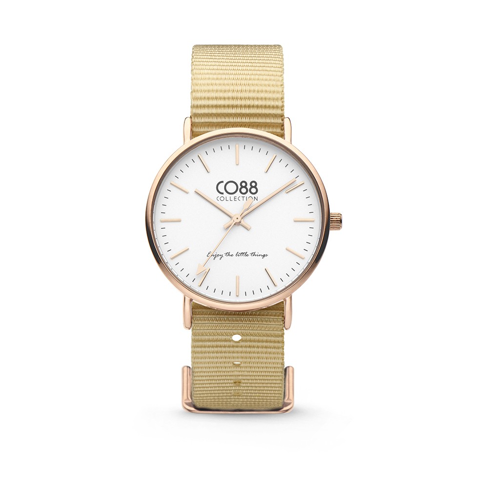 CO88 Collection 8CW-10021 - Horloge - Nato nylon - zandkleurig - 36 mm