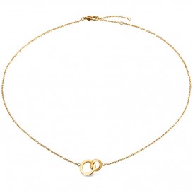 Boccia 08033-03 Ketting Cirkels titanium goudkleurig 46-50 cm 