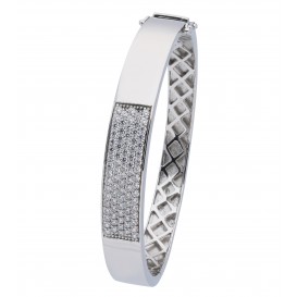 Classics 104.1112.08  Armband Bangle zilver-zirconia 8 mm 60 mm