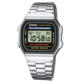 Casio A168WA-1YES Horloge Retro Classic zilverkleurig