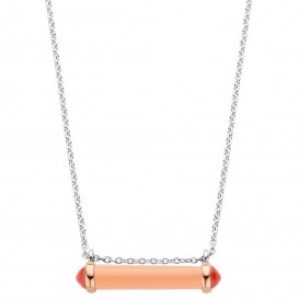 TI SENTO-Milano 3963CP Ketting Cilinder zilver roze-rood-rosekleurig 38-48 cm