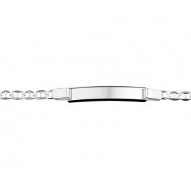 TFT Graveerarmband Zilver Anker Plaat 6 mm 18 cm