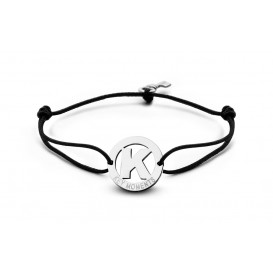 Key Moments 8KM-A00011 Armband met stalen letter K en sleutel one-size zilverkleurig