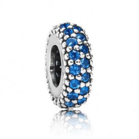 Pandora 'Spacer bedel' zilver 'Blauw' 791359NCB