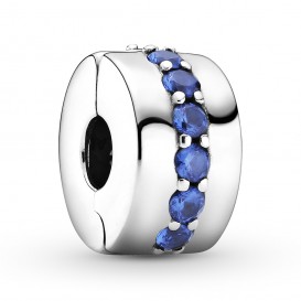 Pandora 791972C01 Bedel clip/stopper Blue Shining Path zilver