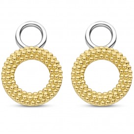 TI SENTO-Milano 9254SY Oorringbedels Bolletjes zilver goud-en zilverkleurig 12 mm