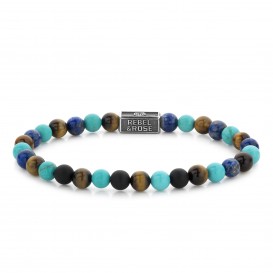Rebel and Rose RR-6S006-S-M Armband Mix Turquoise 925 - 6mm M 6mm 17.5