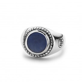 Rebel and Rose RR-RG011-S Ring zilver Women Round Lapis Lazuli 48