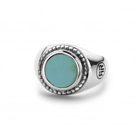 Rebel and Rose RR-RG014-S Ring zilver Women Round Turquois 46