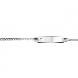 TFT Graveerarmband Zilver Hart Gourmet Plaat 4,8 mm 11 - 13cm 13 cm