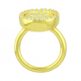 Mi Moneda RIN-AMO-LU-02 Ring Avo De Luxe Silver goudkleurig