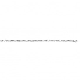 New Bling 9NB-0230 - Zilveren tennisarmband - zirkonia rond 3 mm - lengte 17 + 3 cm - zilverkleurig