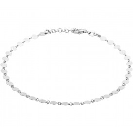 TFT Enkelbandje 4,0 Mm 24 + 2 Cm Zilver Gerhodineerd