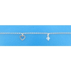 TFT Enkelbandje Hart 1,7 Mm 18 + 4 Cm