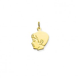 Geelgouden kinderkopje Jongen - 15 x 13 mm 241.0069.00