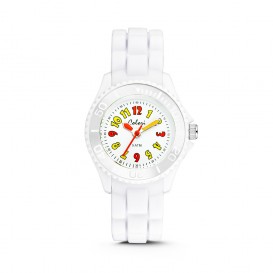 Colori Kidz 5-CLK018 Kinderhorloge siliconen band wit 30 mm